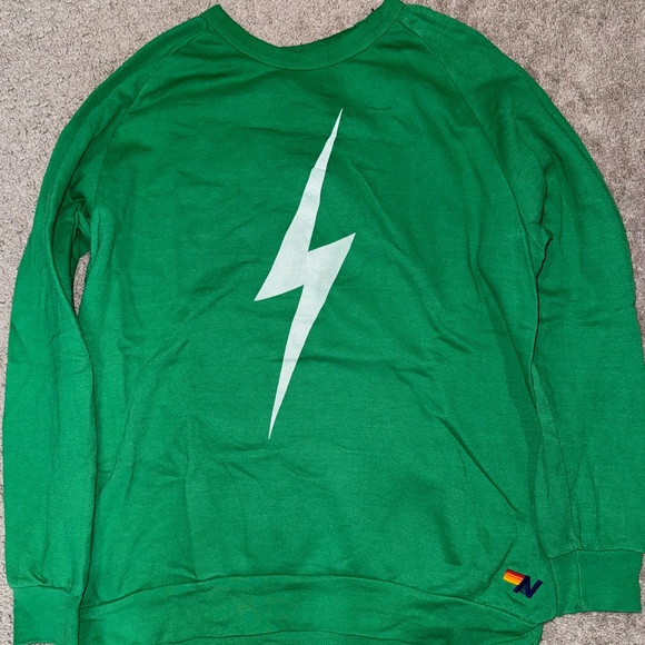 Green Lightning Bolt Sweater - Picture 1 of 2